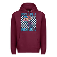 Burgundy dont be a basshole Premium Hoodie - MaliasSmallBusiness