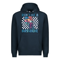 Navy dont be a basshole Premium Hoodie - MaliasSmallBusiness
