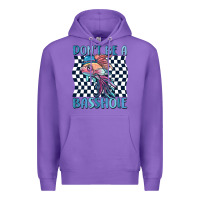 Purple dont be a basshole Premium Hoodie - MaliasSmallBusiness