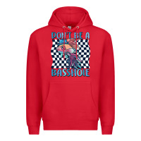 Red dont be a basshole Premium Hoodie - MaliasSmallBusiness