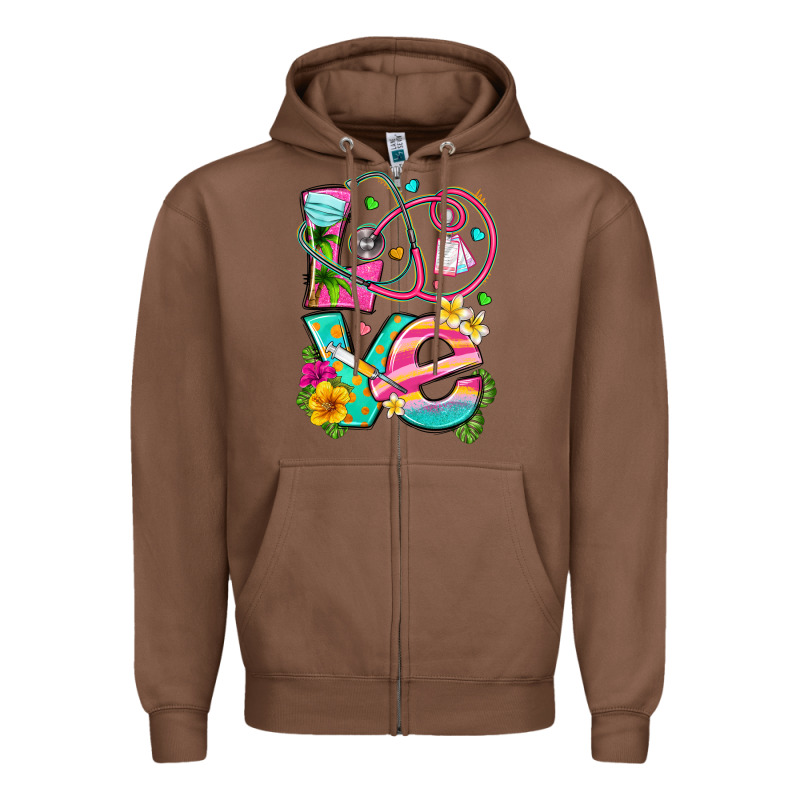 Love Summer Nurse Zipper Hoodie by texasbilliewilder | Teevron