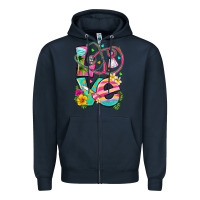 Navy love summer nurse Zipper Hoodie - texasbilliewilder