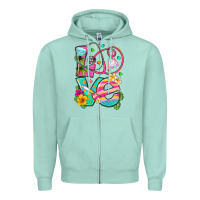 Seafoam love summer nurse Zipper Hoodie - texasbilliewilder