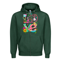 Sports Green love summer nurse Zipper Hoodie - texasbilliewilder