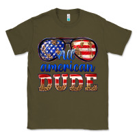 Army Green all american dude Classic Tee - texasbilliewilder