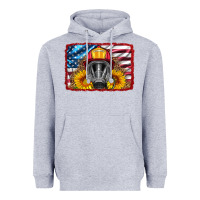 Heather Grey firefighter air mask and sunflower Heavyweight Hoodie - HRA Design Shop