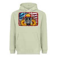 Matcha firefighter air mask and sunflower Heavyweight Hoodie - HRA Design Shop