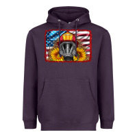 Plum firefighter air mask and sunflower Heavyweight Hoodie - HRA Design Shop