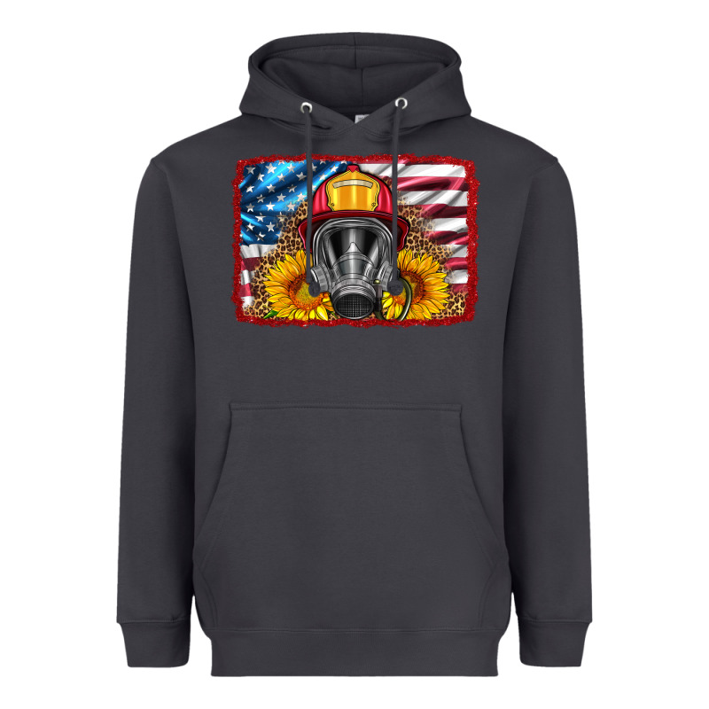 Firefighter Air Mask And Sunflower Heavyweight Hoodie by HRA Design Shop | Teevron