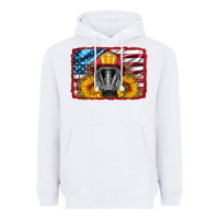 White firefighter air mask and sunflower Heavyweight Hoodie - HRA Design Shop