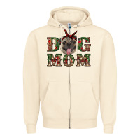 Sandshell christmas pug mom Zipper Hoodie - RanaPortraitStore