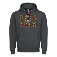 Smoke christmas pug mom Zipper Hoodie - RanaPortraitStore