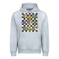 Heather Grey mardi gras Urban Hoodie - MaliasSmallBusiness