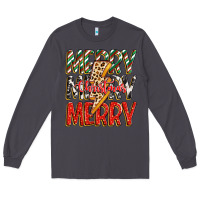 Smoke merry christmas lightning bolt Long Sleeve Tee - Zillion Design Studio