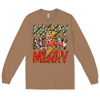 Toasted Coconut merry christmas lightning bolt Long Sleeve Tee - Zillion Design Studio