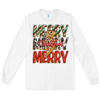 White merry christmas lightning bolt Long Sleeve Tee - Zillion Design Studio