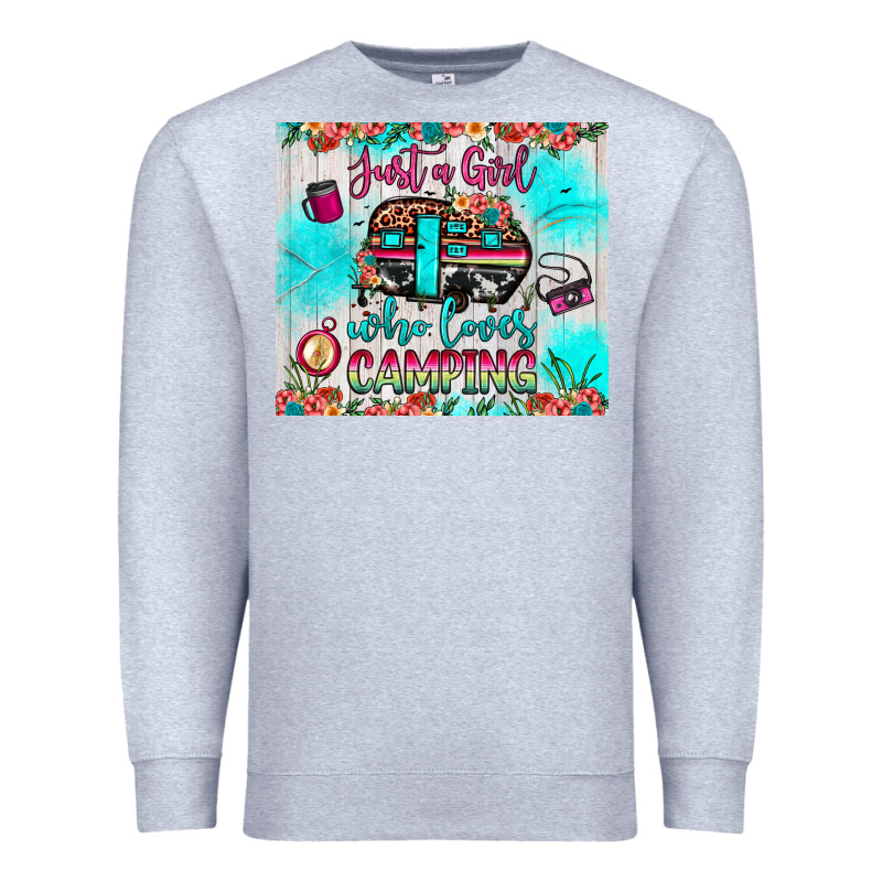 Just A Girl Who Loves Camping Premium Sweatshirt by JahusDesignShop | Teevron