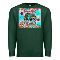 Sports Green just a girl who loves camping Premium Sweatshirt - JahusDesignShop
