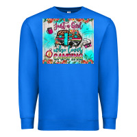 True Royal just a girl who loves camping Premium Sweatshirt - JahusDesignShop