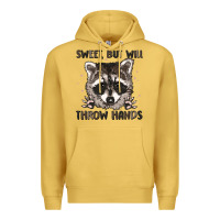 Antique Gold sweet but will throw hands Premium Hoodie - MaliasSmallBusiness