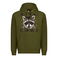 Army Green sweet but will throw hands Premium Hoodie - MaliasSmallBusiness