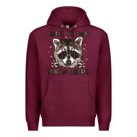 Burgundy sweet but will throw hands Premium Hoodie - MaliasSmallBusiness
