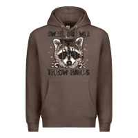 Coffee sweet but will throw hands Premium Hoodie - MaliasSmallBusiness