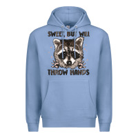 Colony Blue sweet but will throw hands Premium Hoodie - MaliasSmallBusiness
