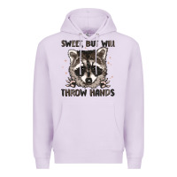 Lilac sweet but will throw hands Premium Hoodie - MaliasSmallBusiness
