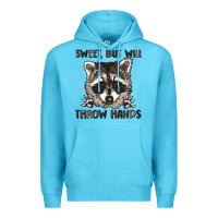 Ocean Blue sweet but will throw hands Premium Hoodie - MaliasSmallBusiness