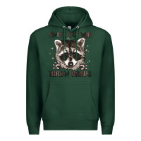 Sports Green sweet but will throw hands Premium Hoodie - MaliasSmallBusiness