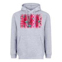 Heather Grey valentines day brushstroke Heavyweight Hoodie - OliviaCreatesArt