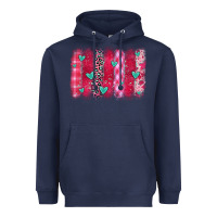 Navy valentines day brushstroke Heavyweight Hoodie - OliviaCreatesArt