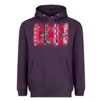 Plum valentines day brushstroke Heavyweight Hoodie - OliviaCreatesArt