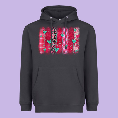 Valentines Day Brushstroke Heavyweight Hoodie Designed By Oliviacreatesart