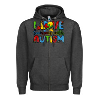 Charcoal Heather i love someone with autism Zipper Hoodie - Zillion Design Studio