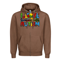Chestnut i love someone with autism Zipper Hoodie - Zillion Design Studio