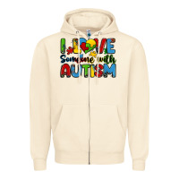 Sandshell i love someone with autism Zipper Hoodie - Zillion Design Studio