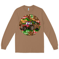 Toasted Coconut Christmas Farm Red Tractor Long Sleeve Tee - RanaPortraitStore