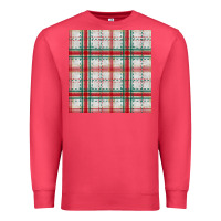 Cardinal christmas plaid seamless pattern Premium Sweatshirt - BundleAndBundleShop