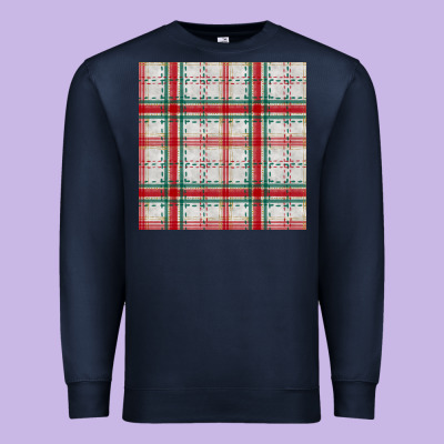 Christmas Plaid Seamless Pattern Premium Sweatshirt Designed By Bundleandbundleshop