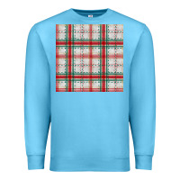 Ocean Blue christmas plaid seamless pattern Premium Sweatshirt - BundleAndBundleShop