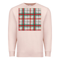 Pale Pink christmas plaid seamless pattern Premium Sweatshirt - BundleAndBundleShop