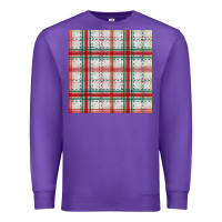 Purple christmas plaid seamless pattern Premium Sweatshirt - BundleAndBundleShop