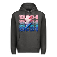 Charcoal Heather mom of both boy and girl Premium Hoodie - MaliasSmallBusiness