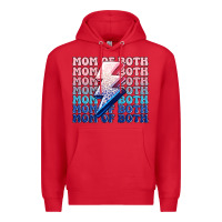 Red mom of both boy and girl Premium Hoodie - MaliasSmallBusiness