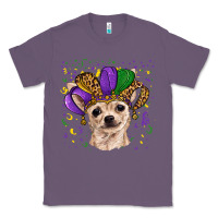 Lavender mardi gras hat chihuahua Classic Tee - RanaPortraitStore