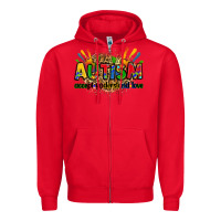 Red autism accept understand love Zipper Hoodie - Zillion Design Studio