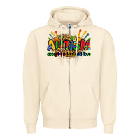 Sandshell autism accept understand love Zipper Hoodie - Zillion Design Studio