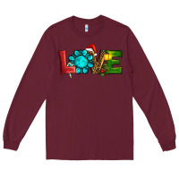 Burgundy Western Gemstone Christmas Love Long Sleeve Tee - RanaPortraitStore